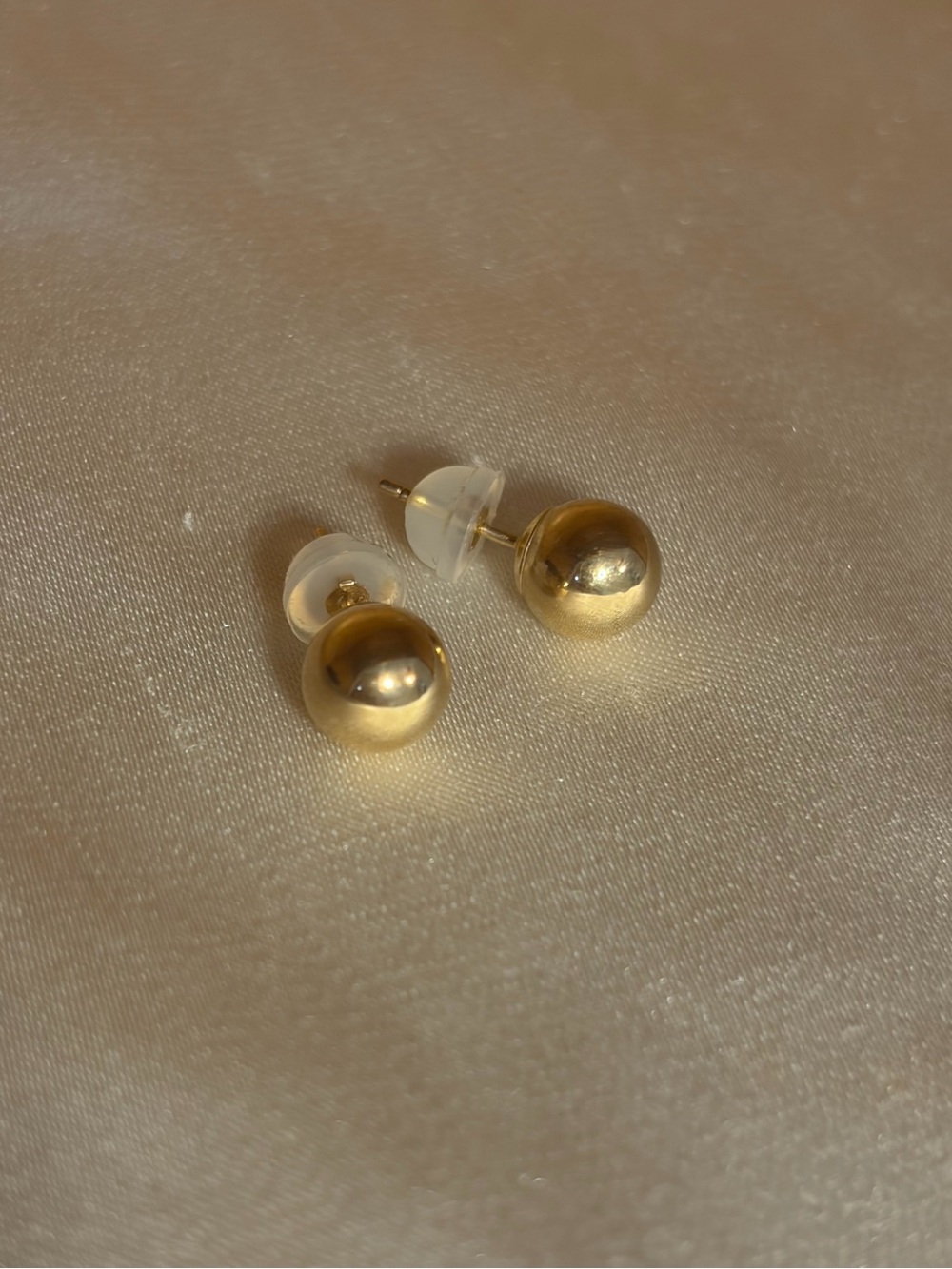 14k Solid Gold Ball Stud Earrings - Unbranded